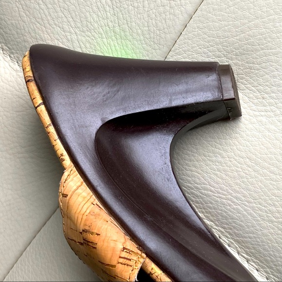 🦋Croft & Barrel heel sandals cork gold Sz 10 - Picture 8 of 10